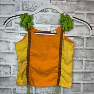 Michael Simon Orange Yellow Girls Beaded Palm Tree Tank Top Size 5T